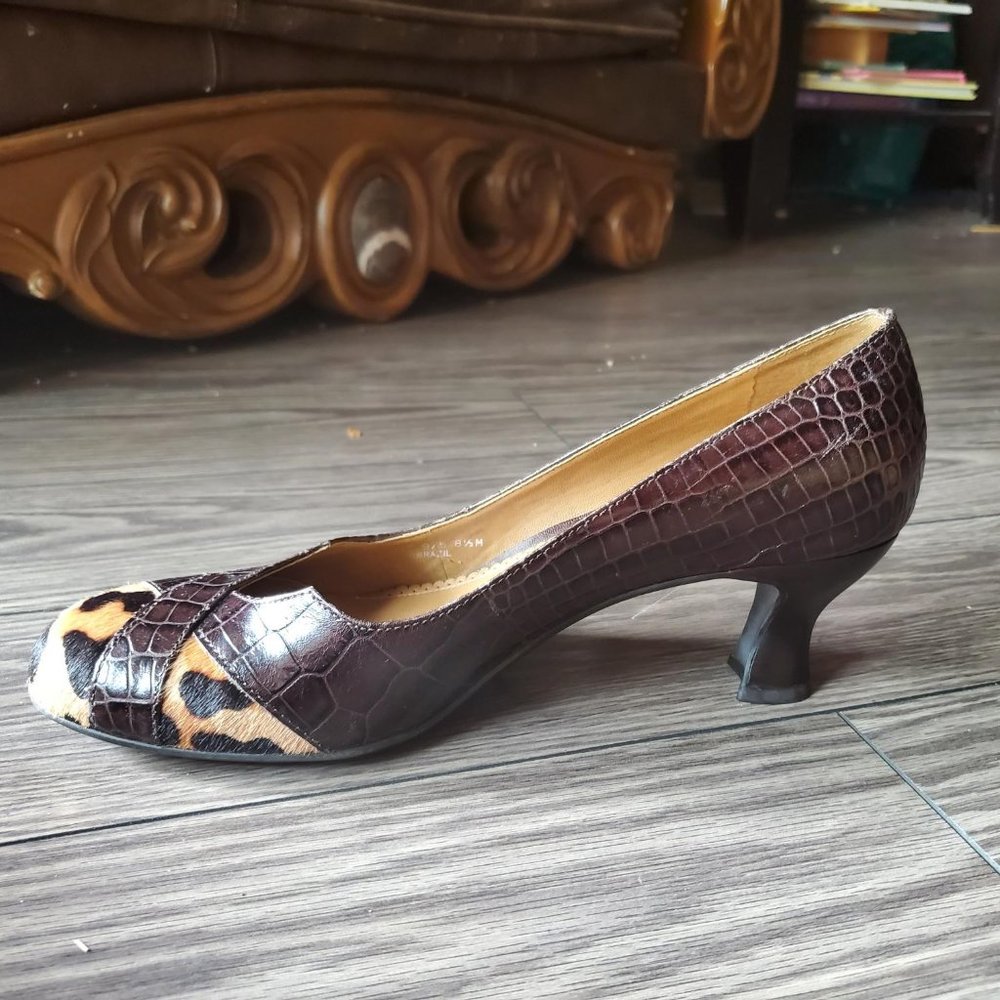 Franco Sarto Leopard Heels 8.5 - Picture 4 of 5